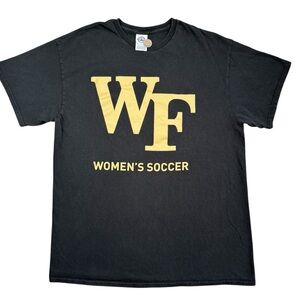 Wake Forest Women’s Soccer Demon Deacons Unisex Adult Black t-shirt size L